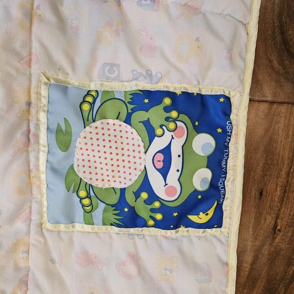 Vintage‎ 80 90s Baby Activity Play Mat Tummy Time Interactive Animals Sensory